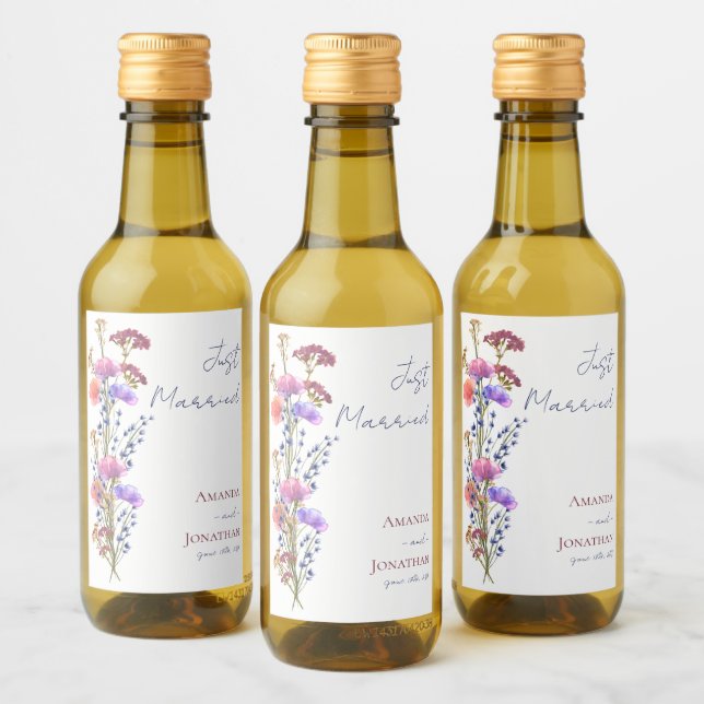 Boda floral acrílico delgado Mini (Botellas)