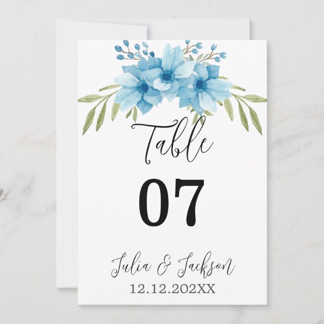 Boda floral acuarela de verano (Anverso)