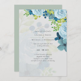 Boda Floral Azul Dusty Presupuestario