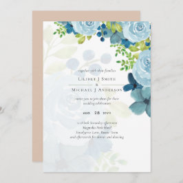 Boda Floral Azul Dusty Presupuestario