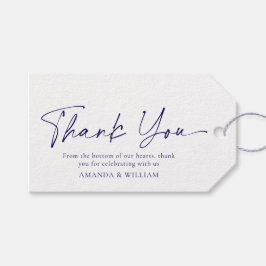 Boda Floral Azul Gracias Etiqueta