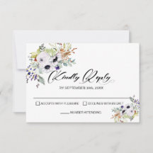 Boda floral blanca RSVP