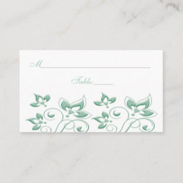 Boda floral blanco Tarjeta de asiento