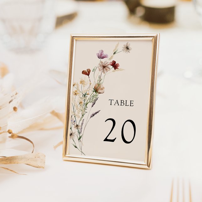Boda Floral Boho Número de tabla (Subido por el creador)