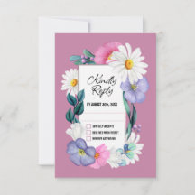 Boda floral colorida RSVP
