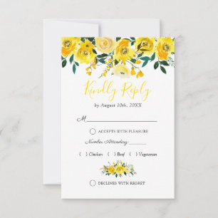 Boda floral con limón amarillo de verano RSVP