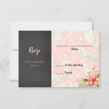 Boda floral coral RSVP