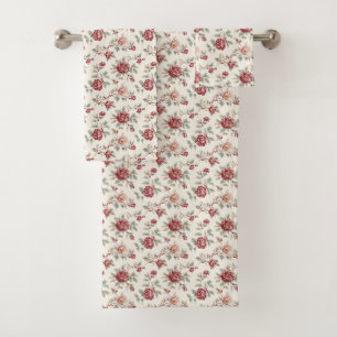 Boda floral crema roja bastante chic