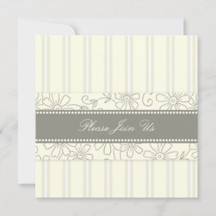 Boda floral crema vota invitaciones de renovación