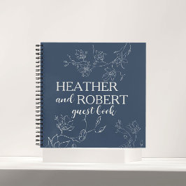 Boda floral de boho azul de la marina - Libro de i