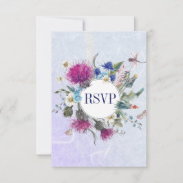 Boda floral de cardo escocés RSVP