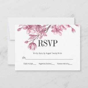 Boda Floral de Cerezo Rosa RSVP