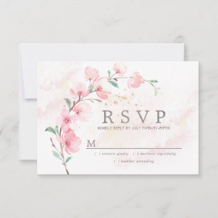 Boda Floral de Cerezo Rosa RSVP