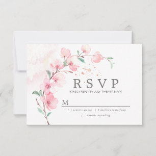 Boda Floral de Cerezo Rosa RSVP