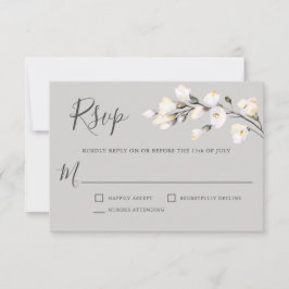 Boda floral de color blanco RSVP