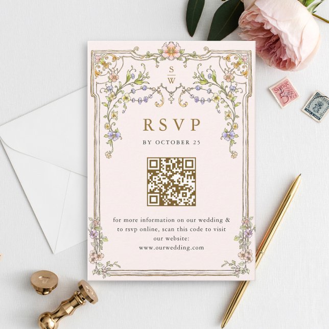 Boda floral de Gracia Ornate Victoriana RSVP Códig (Subido por el creador)
