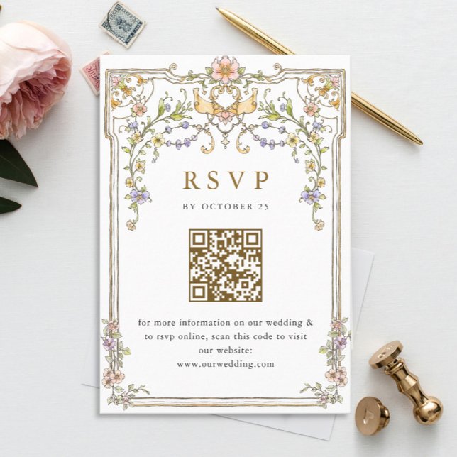 Boda floral de Gracia Ornate Victoriana RSVP Códig (Subido por el creador)