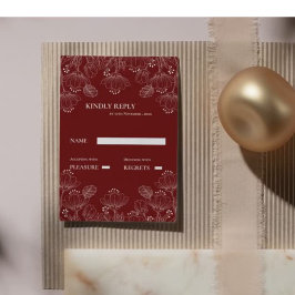 Boda floral de la Línea Minimalista Blanca Roja Rs