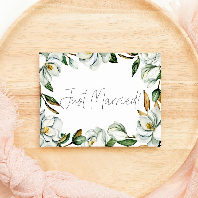 Boda floral de Magnolia blanca recién casada (Subido por el creador)