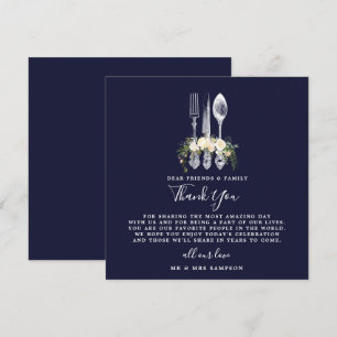 boda floral de marina gracias tarjeta de recepción