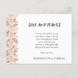 Boda floral de Moda bohemia gracias tarjeta