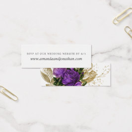 Boda floral de Moda morada y dorada Vintage RSVP