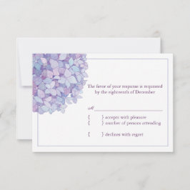 Boda floral de morado Hydrangeas RSVP