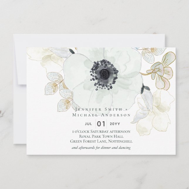 Boda floral de oro blanco de la Marina (Anverso)