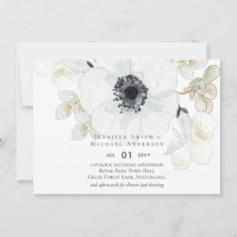 Boda floral de oro blanco de la Marina