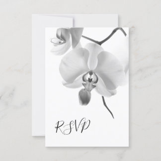 Boda floral de orquídeas negras y blancas RSVP
