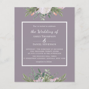 Boda Floral de presupuesto Dusty Lavander Flyer