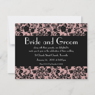 Boda floral de Rococo, invitación de 4.25"x5.5"