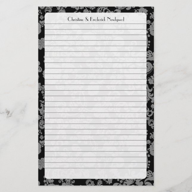 Boda Floral de Rococo, papelería (Anverso)