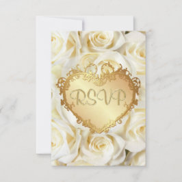 Boda floral de rosa blanca RSVP