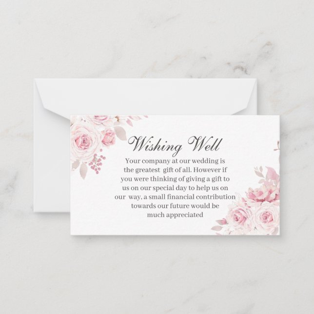 Boda floral de Rubor con tarjeta de gabinete para  (Anverso)