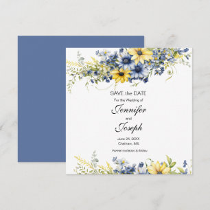 Boda floral de verano de Cape Cod Guardar tarjeta 