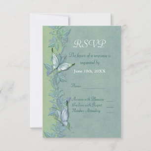 Boda floral de vuelo de mariposa RSVP