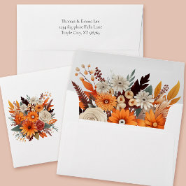 Boda floral del otoño de Sunset
