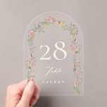 boda floral elegante Arco floral Números de tabla<br><div class="desc">Enlazar aquí para ver Revisión de Zazzle Este producto https://www.youtube.com/watch?v=R1R26IzwDDg ***este diseño es parte de una colección*** _________________________ esta plantilla de diseño es completamente editable y el personalizable del cliente - haga clic en el botón personalizar si desea mover, agregar, eliminar o realizar cambios significativos en el diseño _______________________________________ *si...</div>