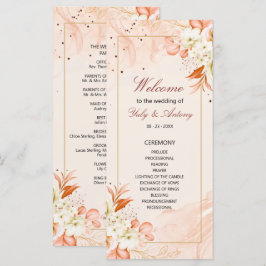 Boda Floral Estelar Otoñal Melocotón Cósmico