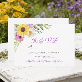 Boda Floral Flor Silvestre Girasol Margarita RSVP