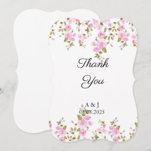 BODA FLORAL GRACIAS TARJETA