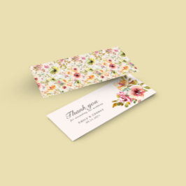 boda floral jardín de verano Gracias tarjeta