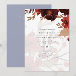 Boda Floral Naranja Borgoña de Otoño con Presupues