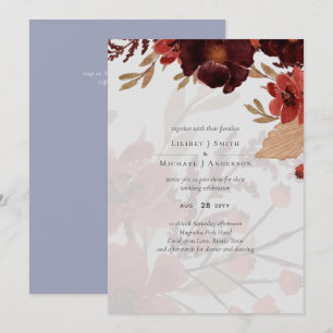 Boda Floral Naranja Borgoña de Otoño con Presupues