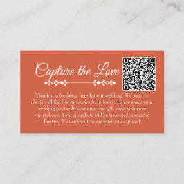 Boda floral otoñal Foto Tarjeta de gabinete QR