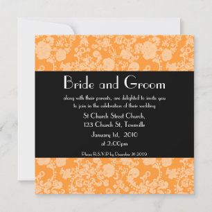 Boda floral rococó, invitación de 5.25" x 5.25"