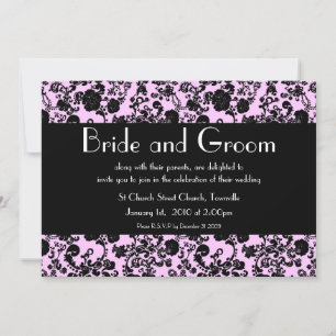 Boda Floral Rococo, invitación de 5"x7"