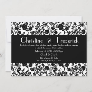 Boda Floral Rococo, invitación de 5"x7".