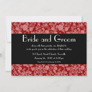 Boda Floral Rococo, invitación de 5"x7"